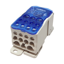 Répartiteur DT400 400A en 95x185mm2 ; sortie 2x35mm2, 5x16mm2, 4x10mm2
