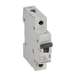 MCB RX 6000 - 1P - 230/400V - 25 A - courbe C - jeu de barres d'alimentation type broches/fourchettes