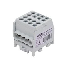 Borne HLAK Al/CU 2x25-6x16mm - gris