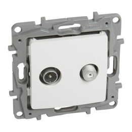 TV-SAT terminal socket Niloe - attenuation -10 dB - white