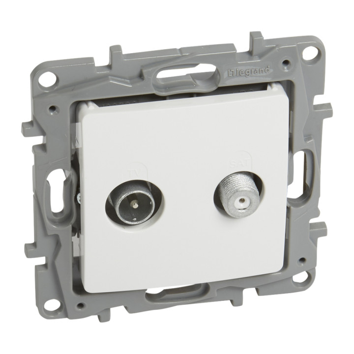 TV-SAT terminal socket Niloe - attenuation -10 dB - white