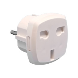 VX1029W - Adapter z białą wtyczką typu UK na UE