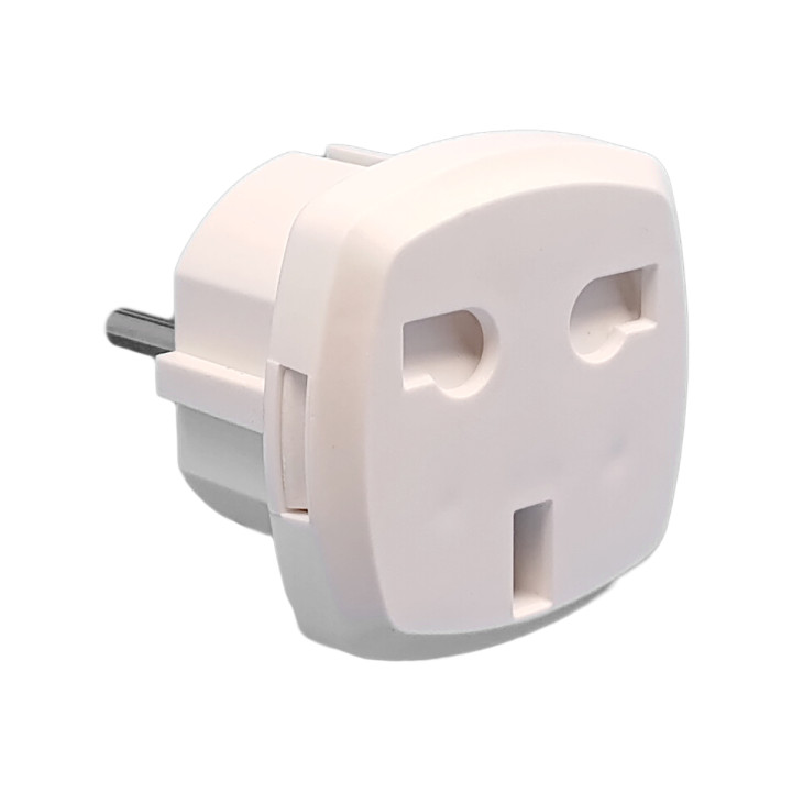 VX1029W - Adapter z białą wtyczką typu UK na UE