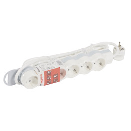 Multi-outlet extension - 6x2P+E - 5 m cord