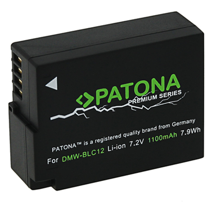 Patona PT1196 Battery for Panasonic DMW-BLC12E 1000mAh Li-Ion Premium