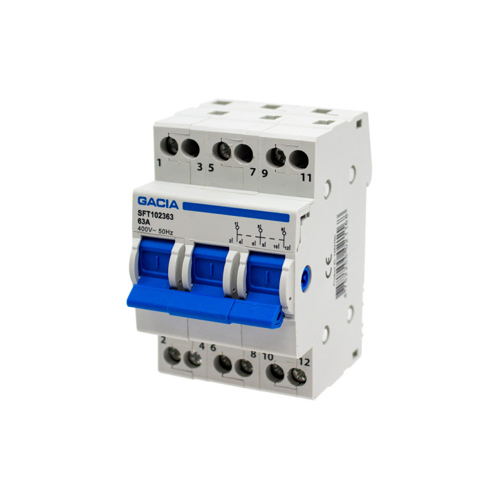 SFT102363 inverseur 3P, 1-0-2, 63A