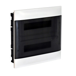 LEGRAND ARMOIRE AFFLEURANTE 2X18M PORTE FUMÉE BORNIER E+N POUR MUR SÈCHE