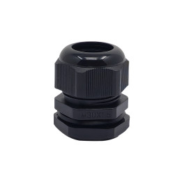 M30-Kabelverschraubung aus schwarzem Kunststoff, IP68, 13–18 mm