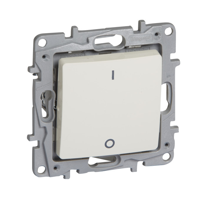 Interrupteur bipolaire Niloe - 1 voie - 16 A - 250 V - bornes automatiques - ivoire