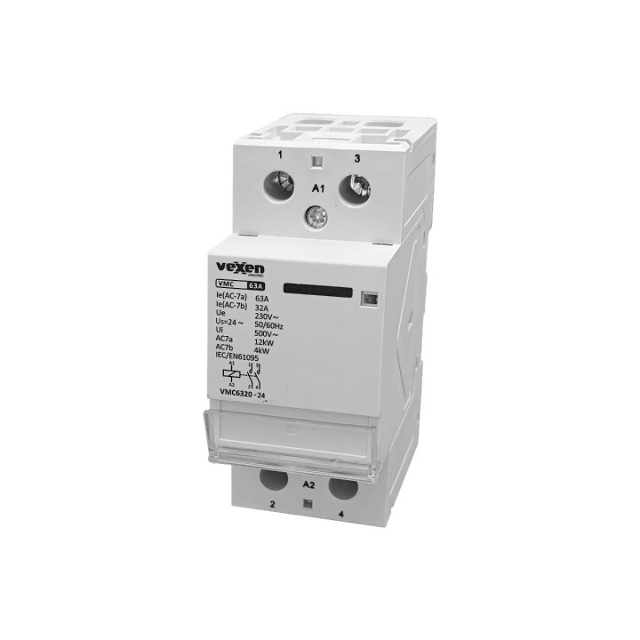 Contacteur modulaire VMC6320-24 2NO, 63A, AC24V
