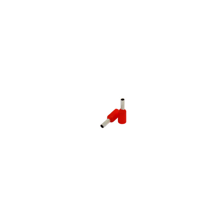 Manchon d'extrémité isolé 1mm2/10mm, rouge, 100 pcs