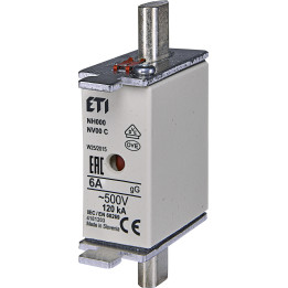 Fuse link, NH000 gG 6A/500V