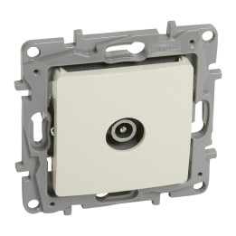 TV male terminal socket Niloe - attenuation -10 dB - ivory