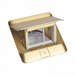 Legrand Pop-Up 3 модуля матовая латунь