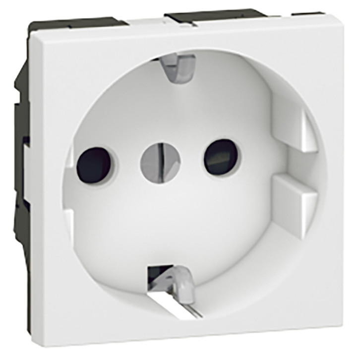 Multi-support single socket Mosaic -German std - 2P+E special screw term. -2 mod
