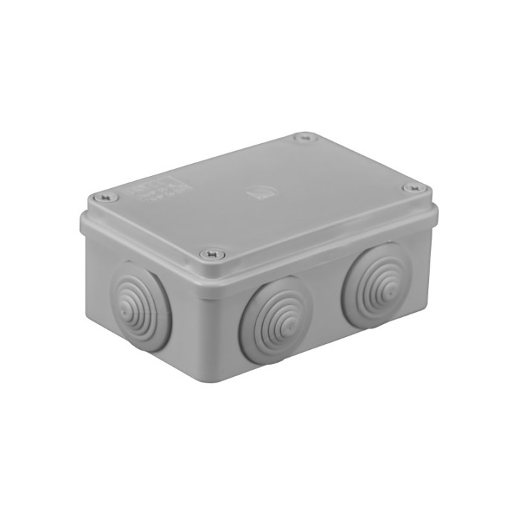 S-BOX box surface mounting IP65 120x 80 x50mm with glands grey