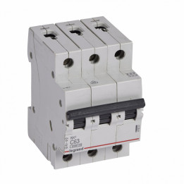 MCB RX 6000 - 3P - 400V - 63 A - Courbe C - jeu de barres d'alimentation type broches/fourches