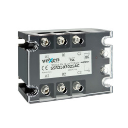 Solid state relay 3NO, 25A, 80-250VAC
