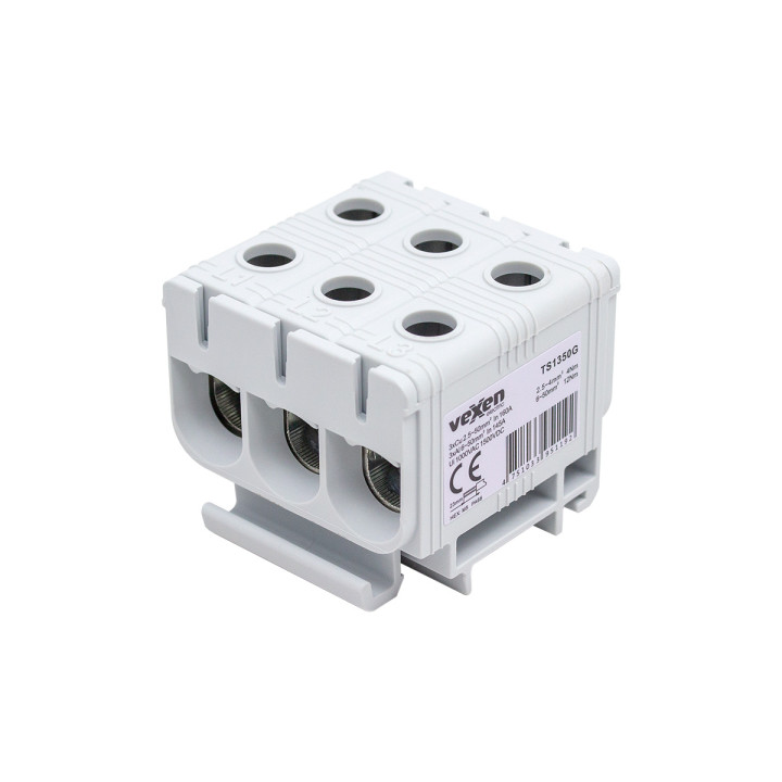 Bornier universel TS1350G 3L Al/Cu 3x1x2,5-50mm2