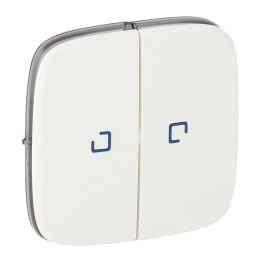 Cover plate Valena Allure - illuminated 2-gang switch/push-button - white