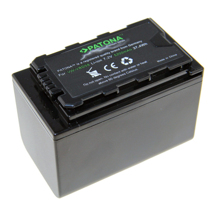 Patona PT1230 Battery for Panasonic VW-VBD58 5200mAh Li-Ion