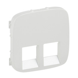 Zaślepka Valena Allure - podwójne gniazdo RJ 45/RJ 11 - perła