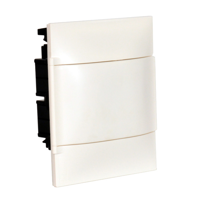 LEGRAND ARMOIRE ENCASTRÉE 1X8M PORTE BLANCHE BORNIER E+N POUR MUR SÈCHE
