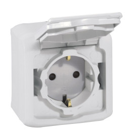 2P+E German standard socket outlet Forix -surface mounting - 16 A -250 V -grey