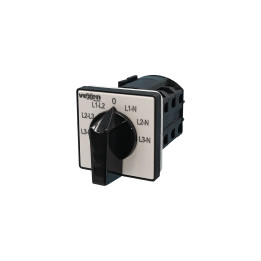 Commutateur à came RS02566U pour mesurer les tensions triphasées L1-N, L2-N, L3-N, 0, L1-L2, L2-L2, L3-L1 25A