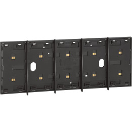 Cadre électrifié pour l'installation de jusqu'à 5 commandes numériques. Noir.