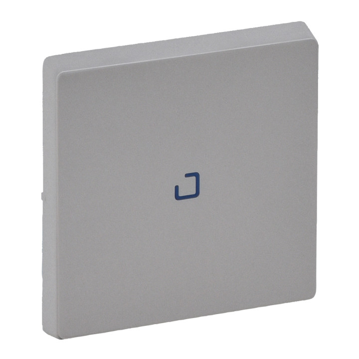 Plaque de recouvrement Valena Life - interrupteur intermédiaire lumineux - aluminium