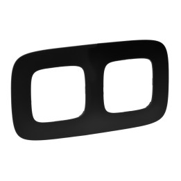 Plaque Valena Allure - 2 postes - noir mat