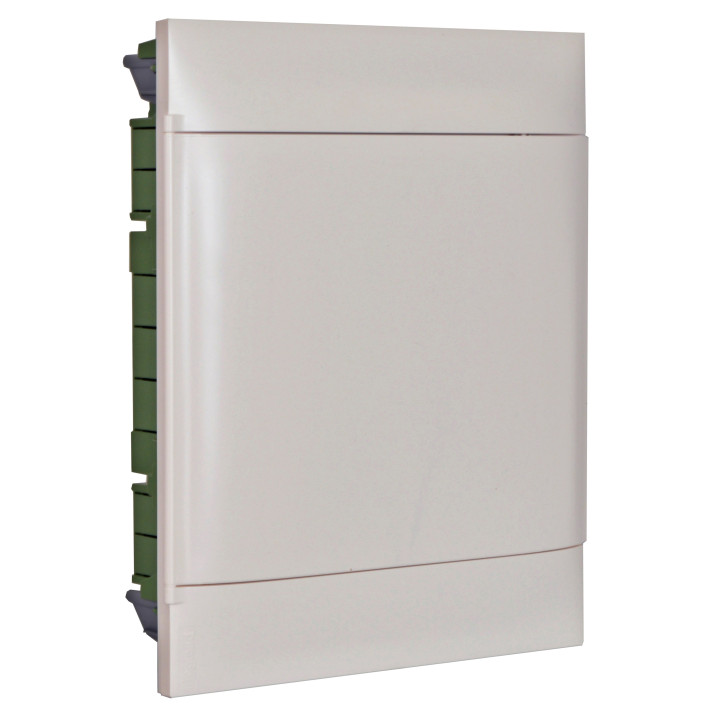 LEGRAND ARMOIRE ENCASTRÉE 2X12M PORTE BLANCHE BORNIER E+N POUR MUR SÈCHE