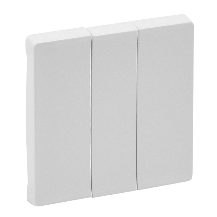 Plaque de recouvrement Valena Life - 3 postes - blanc