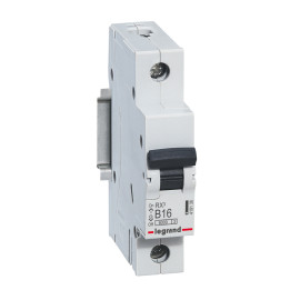MCB RX 6000 - 1P - 230/400V - 16 A - B curve - prong/fork type supply busbars