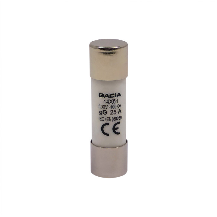 14x51 gG 25A cylindrical fuse link 500VAC