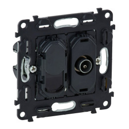 Star male TV socket + RJ45 Cat. 6 UTP Valena InMatic