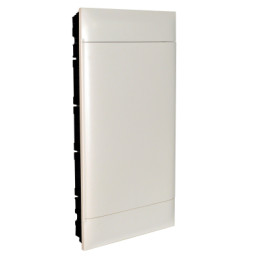 LEGRAND ARMOIRE ENCASTRÉE 3X12M PORTE BLANCHE BORNIER E+N POUR MUR SÈCHE