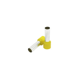 Embout isolé 25 mm2/18 mm, jaune, 50 pcs