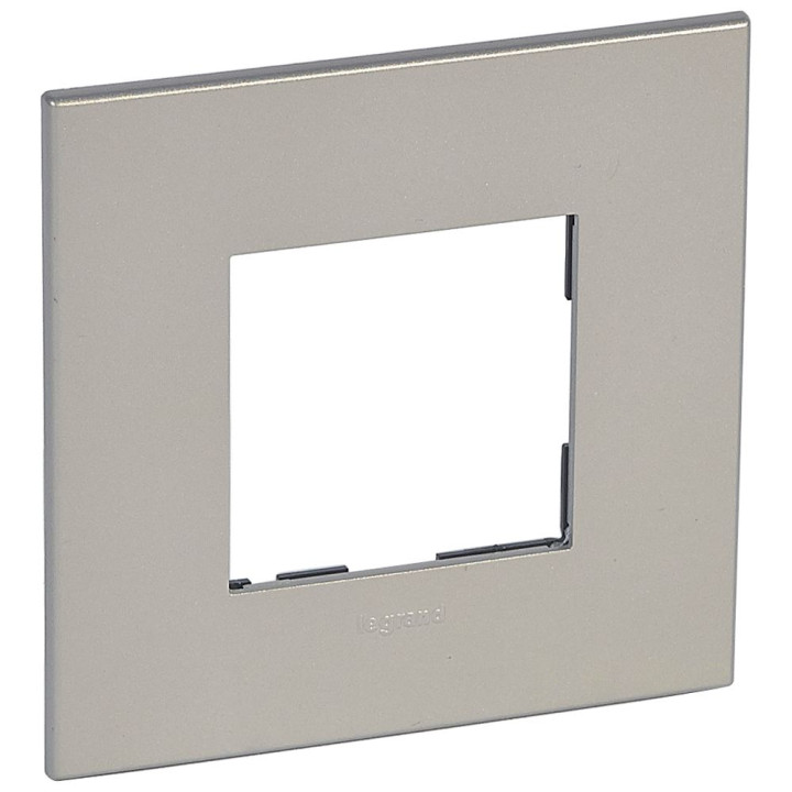 Assiette Arteor - standard français/allemand - carrée - 2 modules - alu perle