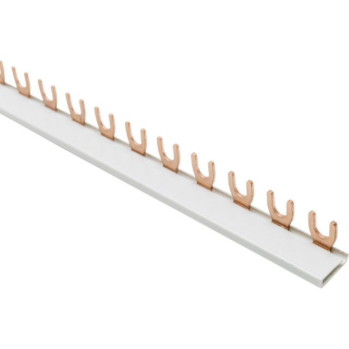 VEXEN монтажная шина 10mm2, 1 фаза, вилочная, 1м