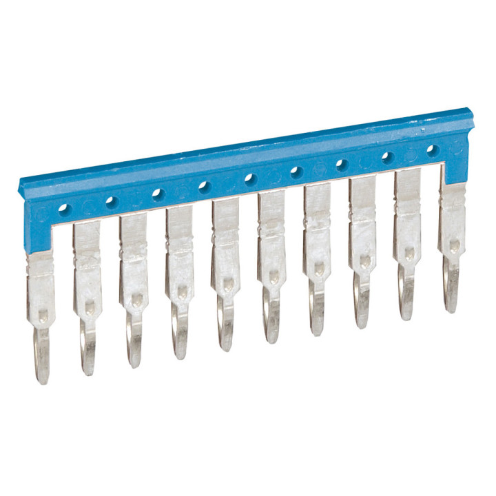 Peignes de pontage Viking 3 - équipotentiels - pour 10 blocs au pas de 5 mm - bleus