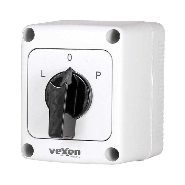 Interrupteur à came d'inversion de moteur PNGRS2511 L-0-R 3P 25A IP65