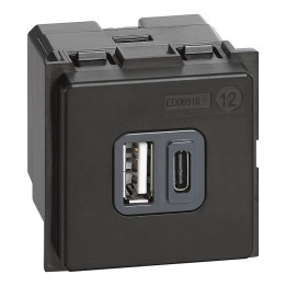 Chargeur USB 5 Vcc de type A et C