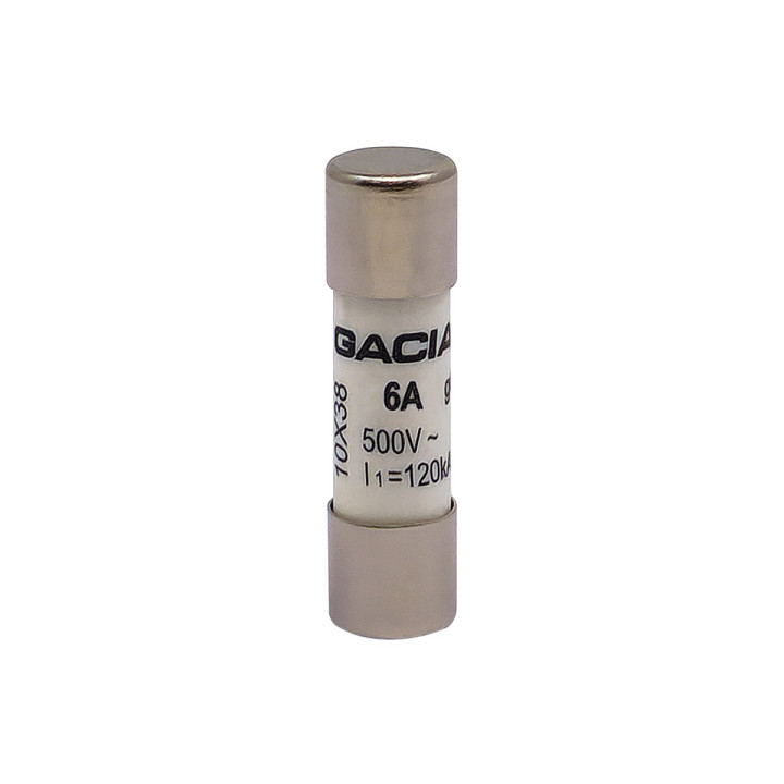 10x38 gG 6A cylindrical fuse link 500VAC