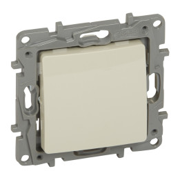 Bouton-poussoir Niloe - NO-NC - 1 voie - 6 A - 250 V - bornes automatiques - ivoire