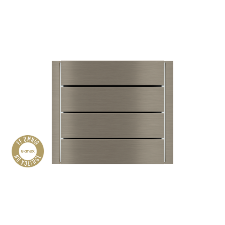kit 4 rockers FF (Form/Flank/NF) horizontal rectangular (80X20) Metal Nickel