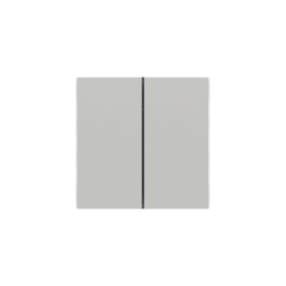 Rectangular vertical plastic rocker + UV printing (1 pcs.) for 2-fold pushbutton FF series-Silver Grey