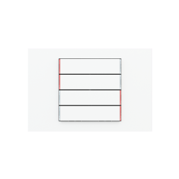 kit 4 rockers 71 serie horizontal rectangular (60X15) Pure white Plastic