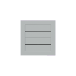 kit 1 rocker 71 serie horizontal rectangular (60X15) with symbols Fenix NTM Grey Efeso